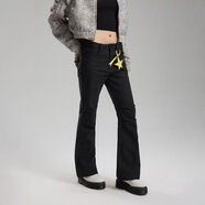 海青藍【清倉價(jià)】 春夏季清倉專(zhuān)區 不退不換 短袖 襯衫 洋裝SN795 黑色微喇叭褲 S