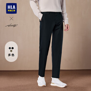 海瀾之家（HLA）休閑褲男裝24年春秋季直筒微彈透氣輕商務(wù)系列簡(jiǎn)約男士休閑長(zhǎng)褲子 HKCAW3W049A藏青95 3XL /190推薦90~94kg