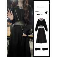 歐迪惠（Oudihui）法式連衣裙子女2025年新款衣服女裝春秋季穿搭女套裝小個子三件套 半身裙 S