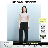 UR秋季新款女裝時(shí)尚百搭純色修身圓領(lǐng)短袖T恤UWB450008 裸粉 M