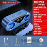 語(yǔ)森憶力勤無(wú)線(xiàn)藍牙音箱大音量家用鬧鐘音響3D環(huán)繞雙喇叭手機超重低音炮 旗艦版夢(mèng)幻藍(超強續航-節奏閃燈-鬧鐘時(shí)鐘-重低音-收 官方標配 品牌直銷(xiāo)3年換新