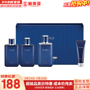 歐蕙（OHUI）男士套盒歐惠凈漾水乳套裝清爽護膚品禮盒三效合一精華男友禮物 歐惠男士水乳清爽4件套禮盒