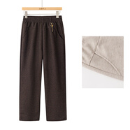 大唐夫人中老年人媽媽褲子春秋款奶奶長(cháng)褲老人外穿直筒休閑褲大碼女裝