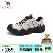 駱駝（CAMEL）云山1代戶(hù)外春夏徒步登山休閑丑萌鞋情侶 G15M076104 米白/黑 43
