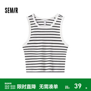 森馬背心女短款緊身圓領(lǐng)內搭簡(jiǎn)約春ins基礎上衣顯瘦小個(gè)子 白色調00311 S