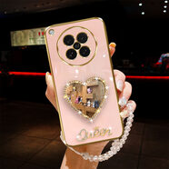 群尊適用于Oppo Findx8S手機殼專(zhuān)業(yè)閃光鑲嵌水鉆5g心形化妝鏡防摔Pkt110女士全包鏡頭軟膠保護套時(shí)尚奢 愛(ài)心鏡-山楂紅（送手煉） OPPO Find X8S