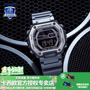 卡西歐（CASIO） 男表女表卡西歐手表男女情侶表學(xué)生時(shí)尚運動(dòng)表太陽(yáng)能雙顯電子表 MWD-110H-8BVDF格雷灰銀