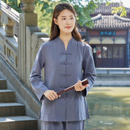 離拜 居士禪修服新款套裝棉麻服打坐茶服寬松練功太極中醫禪意女居士
