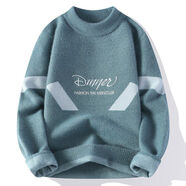 仿貂絨毛衣男冬季加厚圓領(lǐng)修身保暖織衫毛衣底衫學(xué)生 綠色9817雙面絨 3XL 3XL