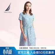 諾帝卡（NAUTICA）【商場(chǎng)同款】女裝夏款休閑百搭舒適親膚梭織連衣裙子女22DO03 42D淺霧霾（222） S