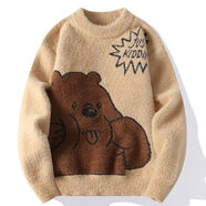 仿貂絨毛衣男冬季加厚圓領(lǐng)修身保暖織衫毛衣底衫學(xué)生 其色8561雙面絨 M M