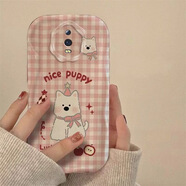 倍技可愛(ài)小狗西高地適用OPPOR17手機殼日系卡通保護殼R15標準版情侶硅膠軟套全包防摔防滑 OPPOR17【奶油紋-粉底小狗】