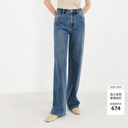 edition【好貨補單】高腰休閑牛仔褲直筒褲顯瘦復古牛仔長(cháng)褲女 牛仔藍色K02 尺碼偏小，建議拍大一碼 XS (25) 尺碼偏小，建議拍大一碼