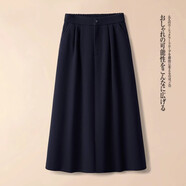 芮妍雅咖色傘裙半身裙女春季2026新款高腰赫本風(fēng)顯瘦毛呢西裝中長(cháng)a字裙 藏青色-毛呢裙【專(zhuān)柜柜貨】 常規 2XL /30 建議125-135斤