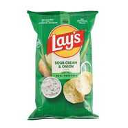 樂(lè )事（Lay's）薯片酸奶油洋蔥味184.2g美國進(jìn)口 休閑零食膨化食品