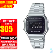 卡西歐(Casio)小金表復古防水時(shí)尚情侶石英表 A168WEM-1