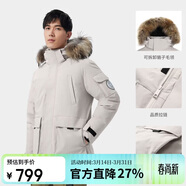駱駝（CAMEL）戶(hù)外極寒派克工裝毛領(lǐng)情侶款羽絨服保暖加厚中長(cháng)款外套