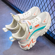 361°  男童運動(dòng)鞋夏季款兒童單網(wǎng)鞋網(wǎng)面透氣中大童女童男 308-1米色單網(wǎng) 28 _內長(cháng)17.7cm