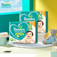 幫寶適（Pampers）超薄干爽紙尿褲綠幫嬰兒尿不濕透氣腰貼款 中號(hào)M192片