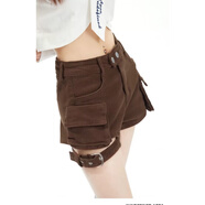 綾庭鷹A字裙潮流高腰ins繡花A型文藝女短裙清新流行百搭半身裙新款原宿 白色(M054) XS