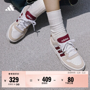 adidas「小鋸齒」D-PAD CLASSIC美高風(fēng)籃球風(fēng)板鞋男女阿迪達斯   白色/淺灰/深紅色   41