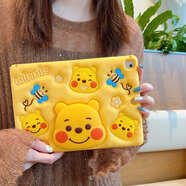 何健弓2022iPad Air4保護殼Mini6平板殼Pro11硅膠殼iPad 10第十代9適用于蘋(píng)果Air5防摔2 Mini 3兒童7電腦 黃色熊（帶伸縮支架） iPad Mini4(7.9英寸)