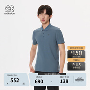 KOLON SPORT/可隆速干POLO衫 男子夏戶(hù)外運動(dòng)商務(wù)通勤吸濕短袖T恤 LHPT5ST827-LC 淺炭灰 2XL 185/104A