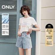 ONLY2025秋季新款時(shí)尚百搭高腰顯瘦A字短褲牛仔褲女|125143004 J32 210洗水牛仔藍 M