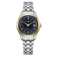 西鐵城（CITIZEN）情侶款手表EXCEED七夕銀河星空限量款舒博鈦光動(dòng)能自動(dòng)對時(shí)電波表 EC1127-68L 女款