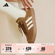 adidas「T頭鞋」VL COURT復古休閑板鞋德訓鞋男女阿迪達斯輕運動(dòng)   巖層青銅色/乳白色/黃色 (推薦女生買(mǎi)小半碼)   39