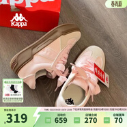 Kappa卡帕女鞋厚底滑板鞋子女2026春季新款運動(dòng)休閑鞋軟底德訓鞋小粉鞋 奶茶粉 36