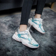 耐克（NIKE）女鞋老爹鞋2025秋季新款M2K經(jīng)典復古厚底運動(dòng)休閑跑步鞋 AO3108-103渲染藍白 35.5