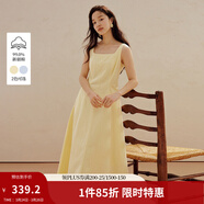 茵曼（INMAN）章若楠同款歐若風(fēng)法式吊帶連衣裙2026夏季新品女裝淡鵝黃色裙子 鵝黃色-小個(gè)子版18625668 S