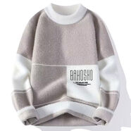 仿貂絨毛衣男冬季加厚圓領(lǐng)修身保暖織衫毛衣底衫學(xué)生 其色9826雙面絨 M M