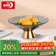 青蘋(píng)果輕奢風(fēng)水果盤(pán)客廳家用托盤(pán)大氣糖果零食擺件10英寸