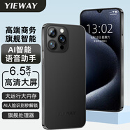 奕為（YIEWAY）全新256G靈動島八核智能手機可用5G卡超薄電競游戲全網通雙卡百元便宜學生大屏長續航老年人手機 墨晚禾【升級版一鍵AI喚醒】 12G+64GB