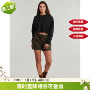 ONLY女士短褲豹紋色2025新款熱褲三分褲直筒休閑褲女褲黑綠色15358727 黑綠色 XS (EU)