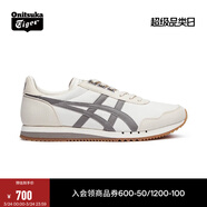 Onitsuka Tiger鬼塚虎男女款慢跑鞋輕便潮流舒適休閑鞋子時(shí)尚運動(dòng)鞋DUALIO 米色/灰色 44