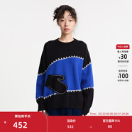 幻走（MOVEUP）2025冬季新款.FUN系列圓領(lǐng)手套口袋紗線(xiàn)短款針織衫女 黑色 L