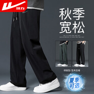 回力（Warrior）褲子春秋季男運動(dòng)褲男直筒闊腿褲寬松褲子男款潮流百搭休閑褲男褲