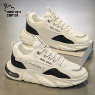 東方駱駝（EASTERN CAMEL）男鞋2026新款秋季透氣休閑網(wǎng)面運動(dòng)老爹鞋香港潮牌感廣州惠州 白黑 39 標準運動(dòng)尺碼