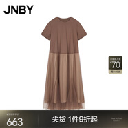 江南布衣（JNBY）【商場(chǎng)同款】24秋冬新品連衣裙圓領(lǐng)A型短袖氣質(zhì)優(yōu)雅5O7G15780 216/臘粉駝色216 L