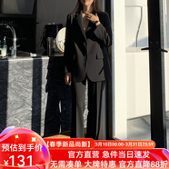 梵奧格（FANAOGE）春秋大學(xué)生面試職業(yè)裝時(shí)尚西服西裝氣質(zhì)套裝正裝女套裝高端工作服 春秋款_黑色2件套_外套+長(cháng)褲 帶墊肩 2XL 【推薦129-145斤】 急件當日發(fā)-聯(lián)系客服可順豐