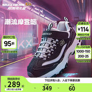 Skechers斯凱奇學(xué)生童鞋熊貓鞋男女童運動(dòng)鞋老爹鞋魔術(shù)貼休閑跑鞋996212L