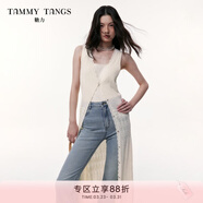 糖力商場(chǎng)同款2025夏新款千金度假風(fēng)長(cháng)款鏤空無(wú)袖針織衫開(kāi)衫女 淺棕色 淺杏色 肌理鏤空針?lè )?X型 S (建議80-105斤)