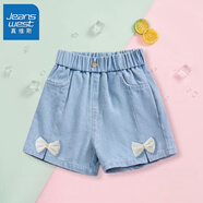 真維斯兒童褲裙洋氣夏季中大童休閑薄款半身裙短褲2025新款女童時(shí)尚熱褲 【a蝴蝶結j短褲bb】o1 160