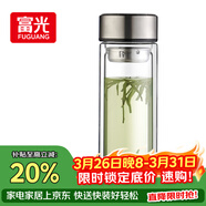 富光雙層玻璃杯大容量帶茶隔水杯高硼硅泡茶杯子商務(wù)男士辦公杯