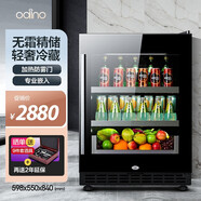 歐帝諾風(fēng)冷無(wú)霜 冰吧冷藏柜家用客廳大容量 酒柜紅酒柜恒溫展示柜茶葉柜飲料柜冰箱公室冷藏柜辦公室冰吧 【0.84米高 黑色】118A
