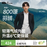 蕉下（beneunder）氣絨服男襯衫外套可翻領(lǐng)戶(hù)外休閑通勤 夾克外套CL237漫暮黑M