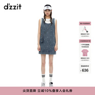 DZZIT【爆款補單】地素明星同款牛仔連衣裙甜美可愛(ài)時(shí)尚百搭女 深藍色 XS
